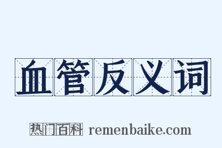 血管反义词是什么意思的图片